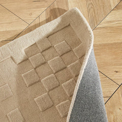 Concept Looms Priory Taupe Squares Rug in 4 Sizes