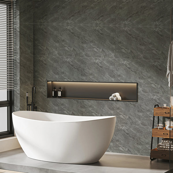 10 Pack Tile Stickers Large Self Adhesive Wall Tiles Bathroom Waterproof Stick on Bathroom Tiles Marble Tiles for Bathroom Walls Stick on Tiles Kitchen Subway 60x30cm
