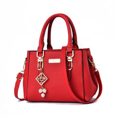 Large Capacity Shoulder Bag Leather Messenger Bag Trendy Handbags With Pendant,Multi-Compartment, Zipper Closure, Adjustable Strap, Elegant and Stylish Design, Ideal for Everyday and Travel Use