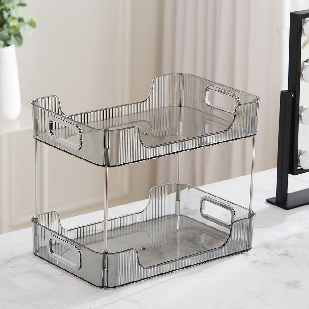 Grey/Clear/Green Stackable Makeup Storage Box with Modern Acrylic Design, Cosmetic Display Organizer for Office Desk and Dressing Table, Practical Desktop Organizer Rack for Jewelry and Lipstick, Perfect Gift Idea for Women and Girls