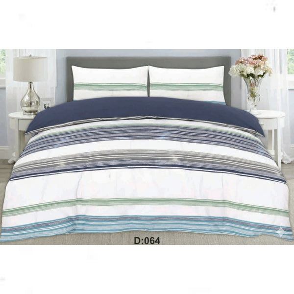 100% Cotton Complete Bedding Duvet Cover Set - Includes Double Duvet Cover, Double Fitted Sheet & two Matching Pillowcases - Comfortable Soft Comforter Cover Bedding Set for Bedroom - Premium Quality Bedding Set