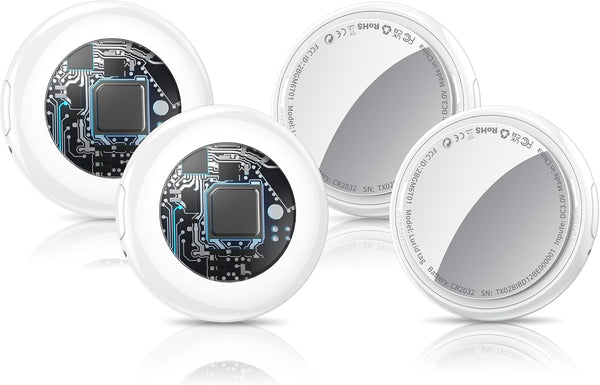 Air Tag Tracker Bluetooth Item Finder-4 Pack, Compatible with Apple Find My APP (Ios Only), 100Db Beep Smart Tag, Replaceable Battery, Item Finder and Locator for Keys/Luggage/Bags/Wallets Etc., Black