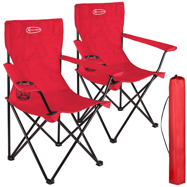 Set of 2 Camping Chairs Portable Folding Lightweight Outdoor Garden Beach Picnic Chair