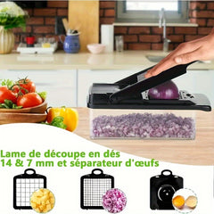 7-blade Manual Slicer Made of Stainless Steel Material for Household Fruits, Vegetables, Onions, Potatoes, Vegetable Separation and Cutting Tools, Kitchen Tools, Holiday Gifts