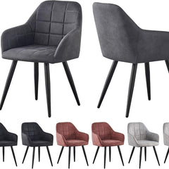mcc direct 2x Faux Matte Suede Leather Dining Chairs Accent Chairs home & restaurants Adrian