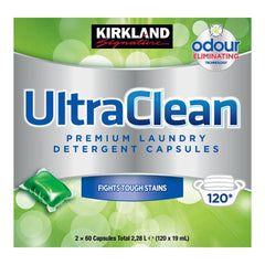 Kirkland Signature Ultra Clean Laundry Bio Detergent, 2 X 60 Pack
