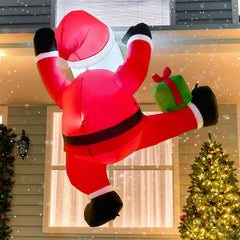 Joiedomi 6 FT Christmas Inflatable Santa with Gift Bag, Blow up Xmas Inflatable Decorations with Build in Leds for Christmas Decor, Yard Indoor Outdoor Garden Lawn Winter Decorations