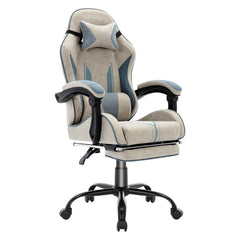Gaming Chair Computer Chair Office Chair Racing Chair Desk Chair Swivel Chair Cute Gamer Chair Ergonomic Chair with Footrest And Backrest Support, Chair for Adult Gray
