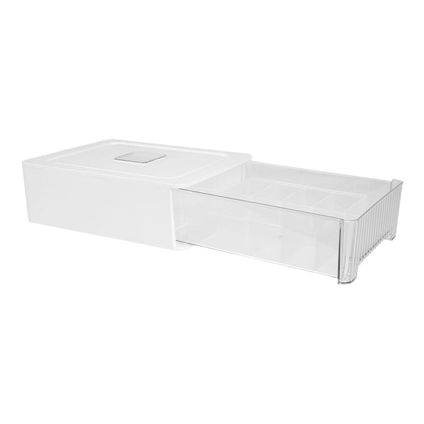 1pc Closet Storage System - Modular Stackable Bin with Dividers, 35x26x12cm Acrylic Organizer for Underwear, Accessories, 3 Styles (Open/12-Section/18-Section)