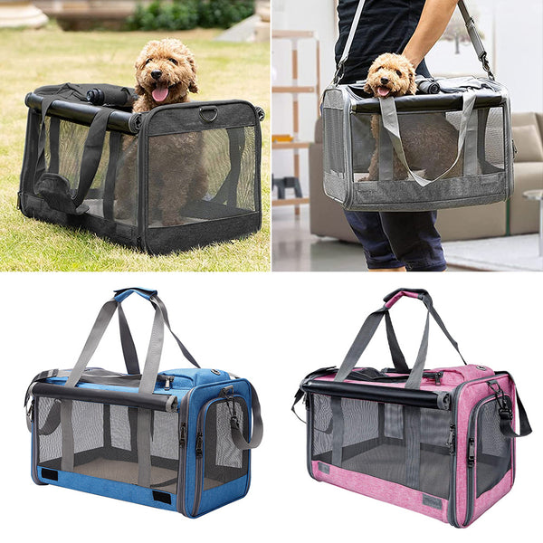 Large Pet Carrier Bag Portable Soft Fabric Fold Dog Cat Puppy Travel Bag in UK