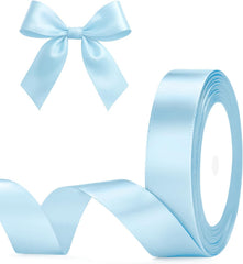 G2PLUS White Stain Ribbons - 22M Thick Fabric Gift Wrap Ribbons for Crafting, Wedding & Valentine'S Day Decoration