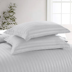 3pcs Lightweight Stripe Duvet Cover Set – Soft Breathable Microfiber Bedding Set, Cool Fresh Spring Summer Design, Easy Care, Includes 2 Free Pillowcases, All seasons use