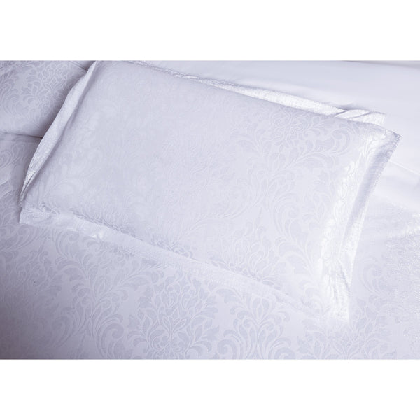 3 Piece Velvet Quilted Bedspread Set Jacquard Damask Bed Cover with Pillow Shams | Luxury Soft Polyester Bedspread for Double King Super King Beds | Modern Elegant Bedroom Bedding Set