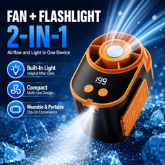 Neck And Waist Portable Fan With USB Charging Design And Strong Airflow For Camping Travel Fishing And Outdoor Enthusiasts