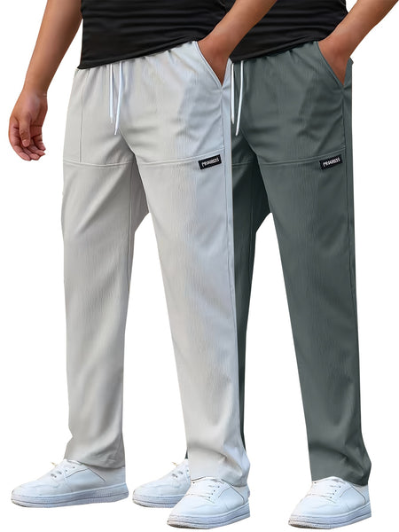 Two-Pc Men'S Casual Pants Men'S Straight-Leg Casual Work Pants Spring And Summer Thin Style