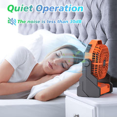 Camping Fan Rechargeable, 10400Mah Portable Fan with LED Lantern, USB Battery Operated Tent Fan for Camping with Hook, 270° Rotation Personal Fan for Outdoor Picnic BBQ Travel