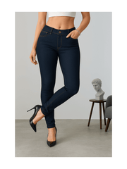 Women’s High-Waisted Stretch Jeans LOOK Jeggings Slim Fit Skinny Denim Trousers – Comfortable, Soft, Pull-On Elastic Waist Pants for Shaping Body Contour, Casual Everyday Wear, Lightweight, Breathable, Stretchy Jean Leggings, Fashion Essentials, Slimming