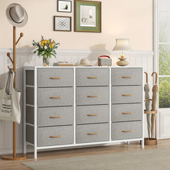 12-Drawer Dresser with Sturdy Handles, Bedroom Furniture