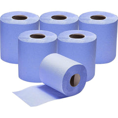 12 X Centrefeed Blue Rolls | 2 Ply Embossed Paper Towels | Strong & Absorbent | 6-Pack |Perfect for Commercial & Kitchen Use Cleaning Toilet