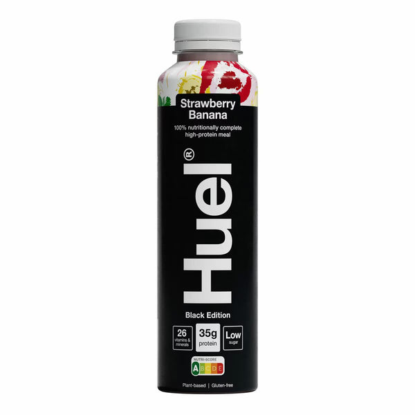 Huel Complete Meal Drink Black Edition Strawberry Banana, 8 X 500Ml