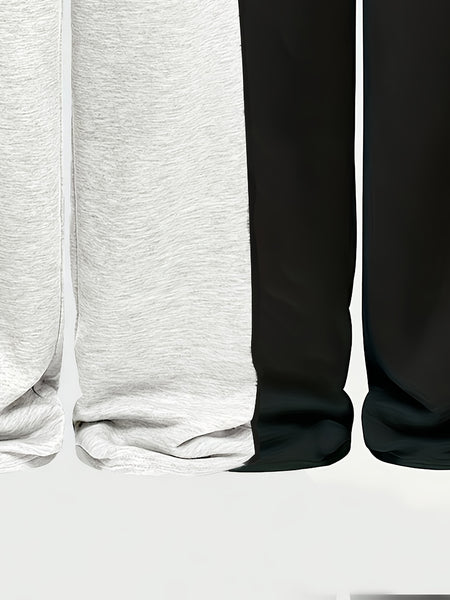 Two-Pack Casual Pants for Women: Simple Front-Tie Loose Fit Wide-Leg Trousers, Perfect for Spring, Summer, and Fall - Everyday Comfortable Wear