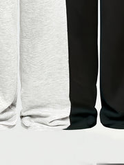 Two-Pack Casual Pants for Women: Simple Front-Tie Loose Fit Wide-Leg Trousers, Perfect for Spring, Summer, and Fall - Everyday Comfortable Wear