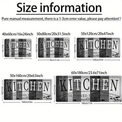 1pc Kitchen Mat, Polyester Fiber Crystal Velvet, Hand Wash Only, Comfortable Cushioning, for Kitchen Laundry Room Hallway Living Room, Ideal Holiday Gift Choice, ≥800g/㎡