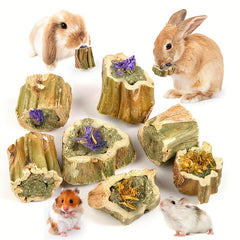 Rabbit Apple Wooden Sticks, Natural Rabbit Chew Toys, Small Animal Wooden Teething, Small Pet Cage Flower Decoration, Hamster, Chinchilla Squirrel Rabbit Guinea Pig Small Pet Apple Chew Stick