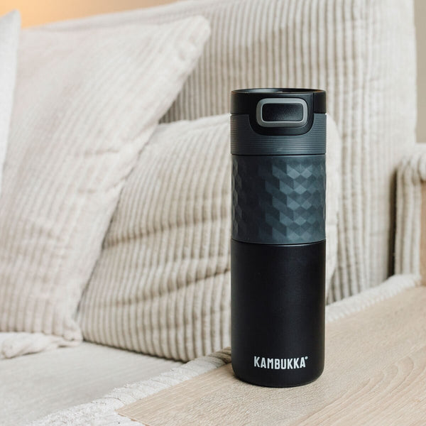 Kambukka 500Ml Travel Mug, 2 Pack in Black and Silver