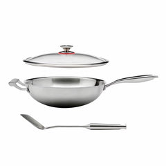 MIU Stainless Steel 34Cm Wok & Utensil
