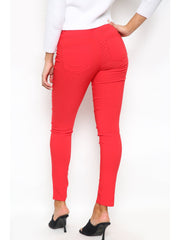 MYT Womens Chino Trousers Ladies Skinny Fit Super Stretch Office Work Casual Chinos Waist Size UK 6-18
