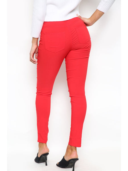 MYT Womens Chino Trousers Ladies Skinny Fit Super Stretch Office Work Casual Chinos Waist Size UK 6-18