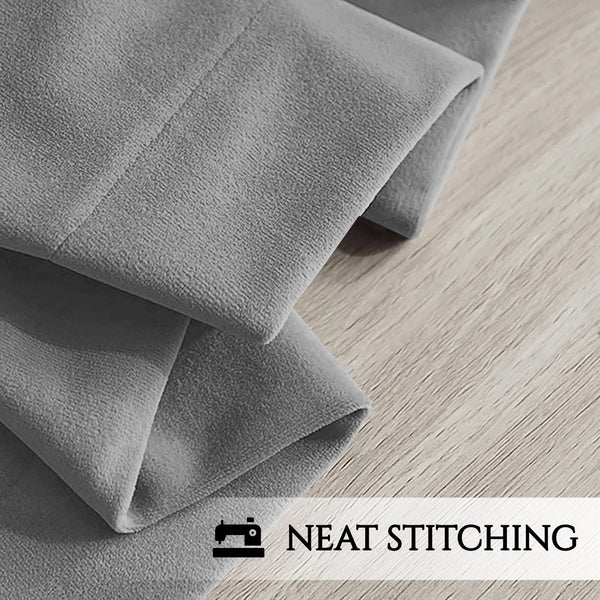 2pc Luxury Velvet Curtain Panels with Free Matching Velvet Cushion Cover – Thermal Insulated Grommet Top Drapes, Energy Saving Curtain Panels for Bedroom & Living Room Home Decor, Perfect Holiday Gift
