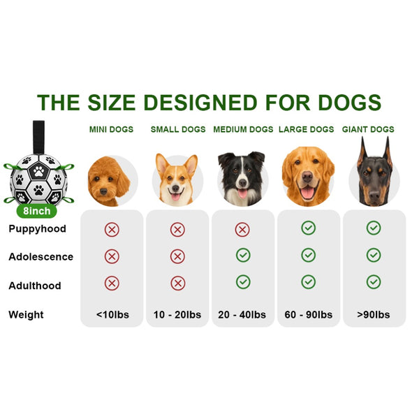 Dog Fetch Ball with Grab Straps for Small and Medium Dogs Durable Pet Play Ball for Outdoor Training Water Play and Daily Exercise