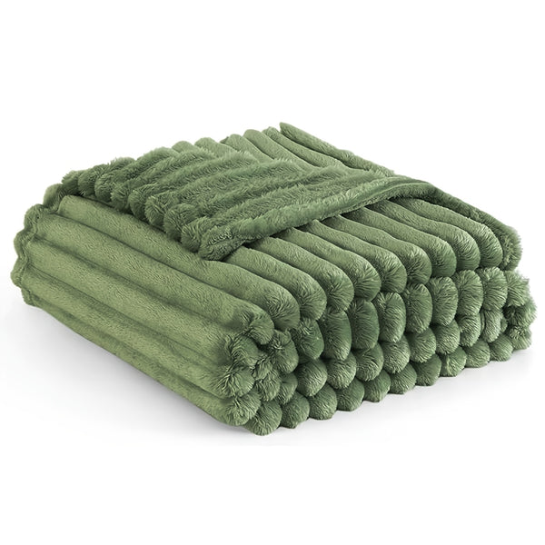 1pc Thickened Blanket Soft And Comfortable Faux Rabbit Hair Reversible Blanket Thermal Blanket Nap Blanket Air Conditioning Blanket Office Outdoor Camping Gift Blanket Perfect for All Seasons