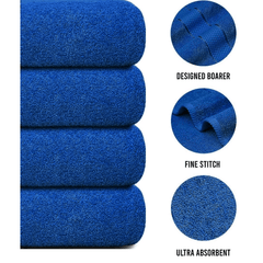 4 X Large Jumbo Bath Towels 100% Egyptian Cotton -75 x 150 cm- Soft Quick Dry Hotel Spa Big Bathroom Towels Set