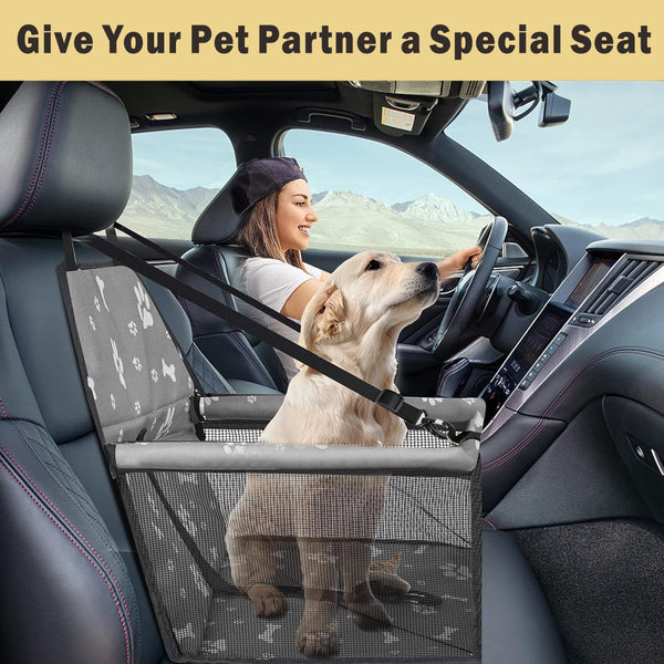 Portable Breathable Bag for Pets, Designed As a Booster Seat for Travel with a Seat Belt