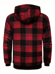 Jacket for Men Heavyweight Fleece Hoodies Thick Sherpa Lined Flannel Plaid Shirt Jacket