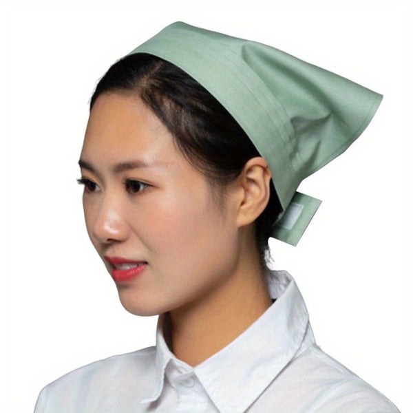 Chef Barista Hat Women Waitress Baker Triangular Hair Bandanna Cook Uniform Turban Kitchen Restaurant Skull Cap