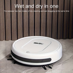 3-in-1 Robot Vacuum Cleaner | 4, 000 Pa Powerful Suction, Up to 90mins Runtime, Low Noise, Suitable for Hard Floors, Flatmarble Tiles, and Wood Floors | USB Charging, Hair Anti-Tangling, Blow and Suction Integrated, Crash Protection