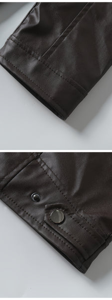 New Autumn/Winter Men's Jacket, European/American Style Motorcycle Jacket, Men's Stand Collar Windproof Winter Outerwear