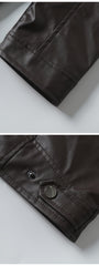 New Autumn/Winter Men's Jacket, European/American Style Motorcycle Jacket, Men's Stand Collar Windproof Winter Outerwear
