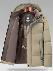 2024 Winter New Arrival Men's Outdoor Casual Padded Storm Jacket with Detachable Hood, Thickened Warm Fashionable Men's Outerwear