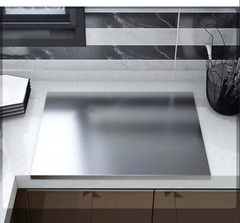 Shipping 1pc of Stainless Steel Cutting Board, a Sturdy Chopping Board Suitable for Meat, Fruits, Vegetables, Bread, And Baking, Featuring a Non-Slip Design with a Lip.