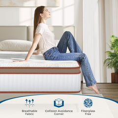 Double Mattress 4FT6 (135x190x28cm) 2000+ Pocket Springs & Memory Foam 7-Zone Ortho Support Reinforced Reduction Medium Firm (H3) Fits Super King Bedding 45cm Rolled Box (Christmas, Halloween, Valentine's Day Gifts) 200-Night Trial Christmas Gift Pocket S