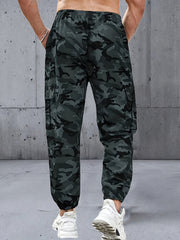 Men's Three-pc Cargo Pants, Solid Color Multi-Pocket Casual Outdoor Sports Trousers, Suitable for Spring, Summer, and Autumn