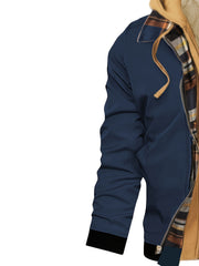 Pearson OBM Men'S Winter New Korean-Style Hooded Jacket, a Casual And Trendy Outerwear, Solid Color, Formal Style, with Zipper Details