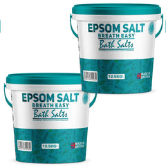 Scented Epsom Bath Salts - Breath Easy with Peppermint, Eucalyptus & Rosemary Essential Oils | Magnesium Sulphate | Infused Bath & Foot Soak