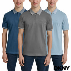 DKNY Men'S Zip Collar Polo