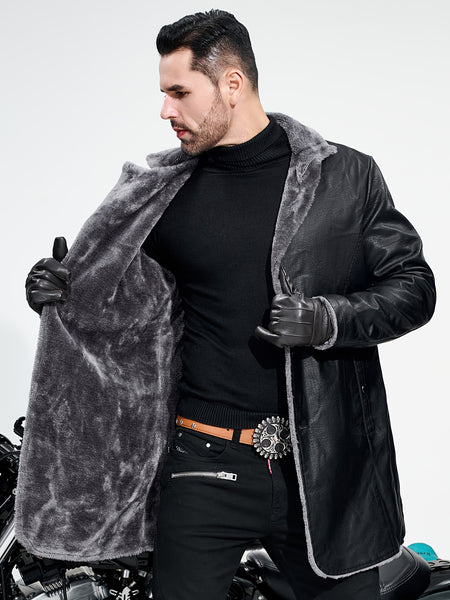 Men's Mid-Length Jacket, Business Large Lapel Blazer Coat, Stylish and Professional Outerwear, Perfect for Office and Formal Occasions